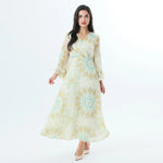 Beige Printed Fashion Dress For Women Image