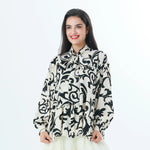 Black Printed Fashion Shirt For Women Image