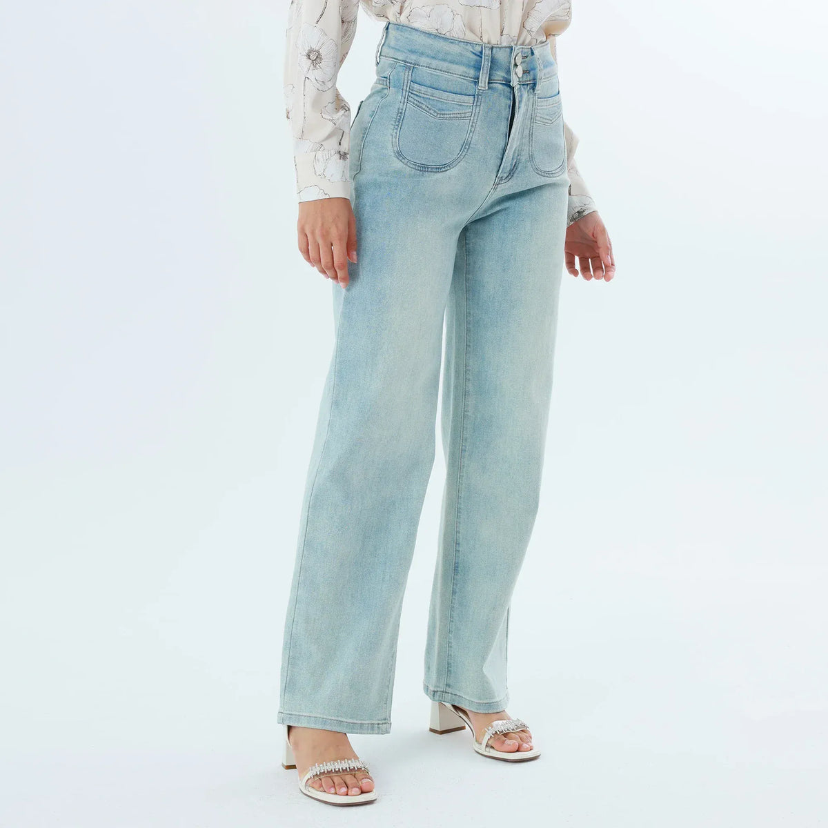 Washed Jeans Fashion Pants For Women Image