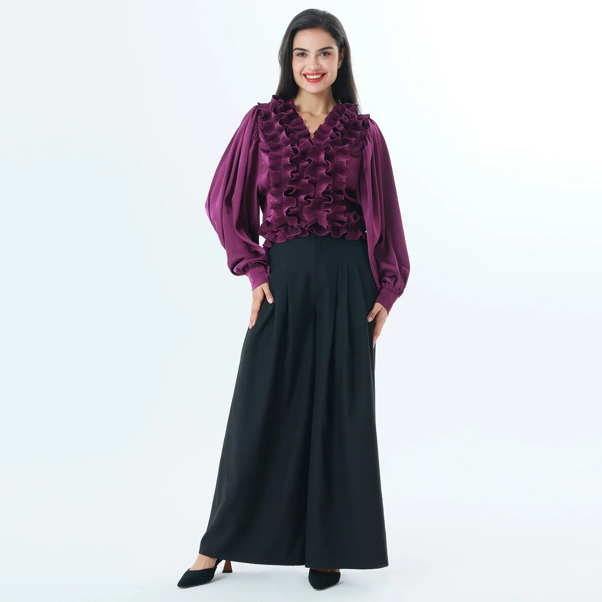 Plain Fashion Blouse For Women Image