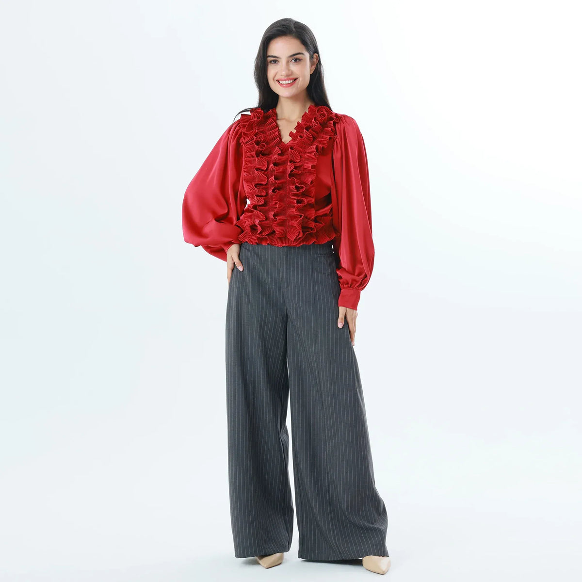 Plain Fashion Blouse For Women Image