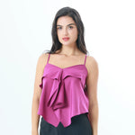 Purple Plain Fashion Blouse For Women Image