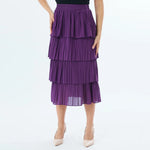 Dark Purple Plain Fashion Skirt For Women Image