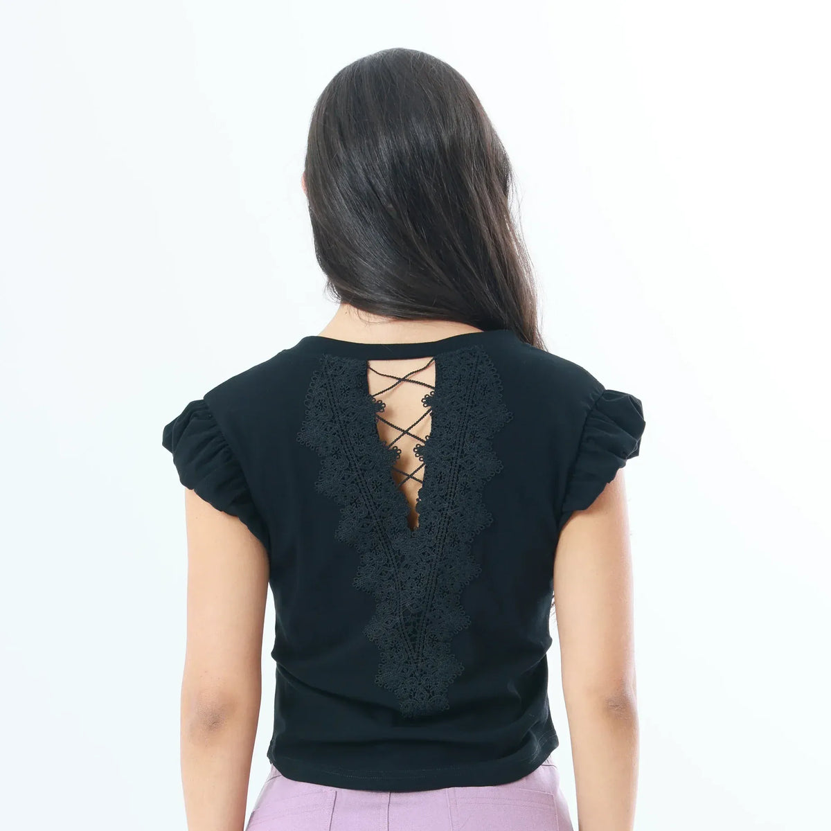 Laced Fashion T-Shirt For Women Image