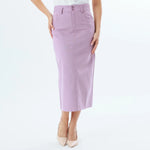 Purple Plain Fashion Skirt For Women Image