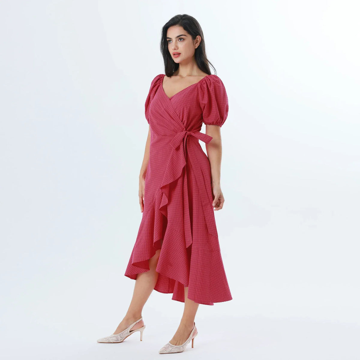 Checked Fashion Dress For Women Image