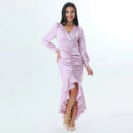 Light Purple Plain Fashion Dress For Women Image
