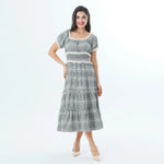 Black Checked Fashion Dress For Women Image