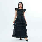 Black Laced Fashion Dress For Women Image