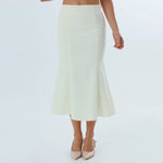 Beige Plain Fashion Skirt For Women Image