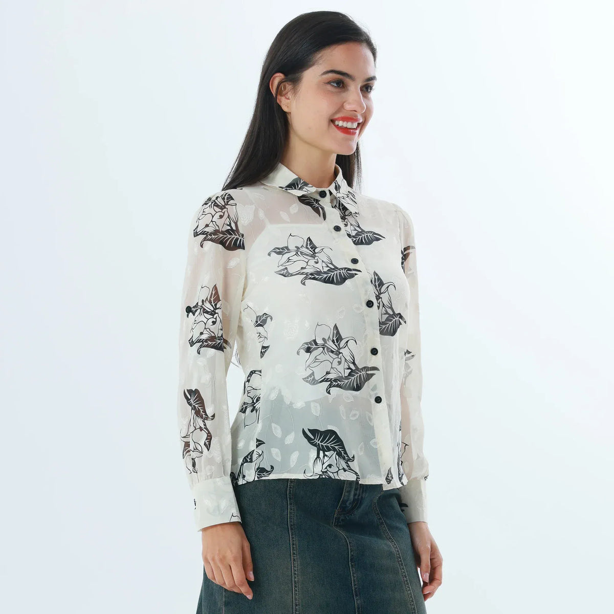 Floral Fashion Shirt For Women Image