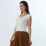 Plain Fashion T-Shirt For Women Image