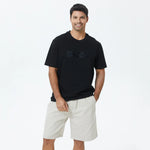 Black Embroidery T.Shirt for Men Image