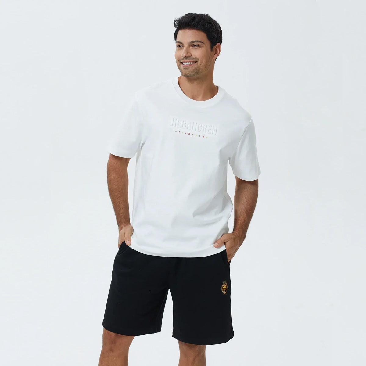 White Printed T.Shirt for Men Image