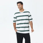 White Striped T.Shirt for Men Image