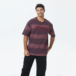Maroon Striped T.Shirt for Men Image