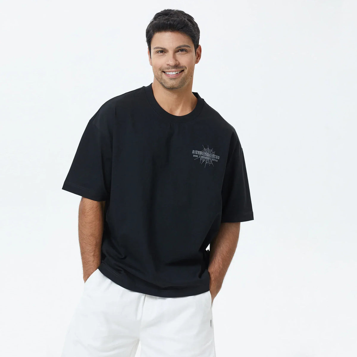 Black Printed T.Shirt for Men Image