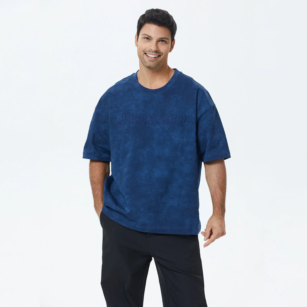 Blue Tie-Dye T.Shirt for Men Image