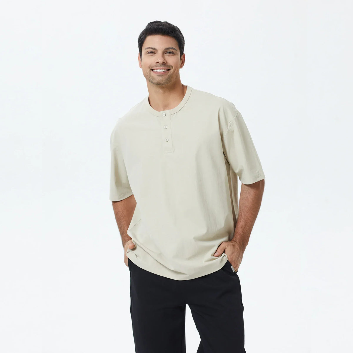 Khaki Plain T.Shirt for Men Image