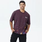 Purple Printed T.Shirt for Men Image