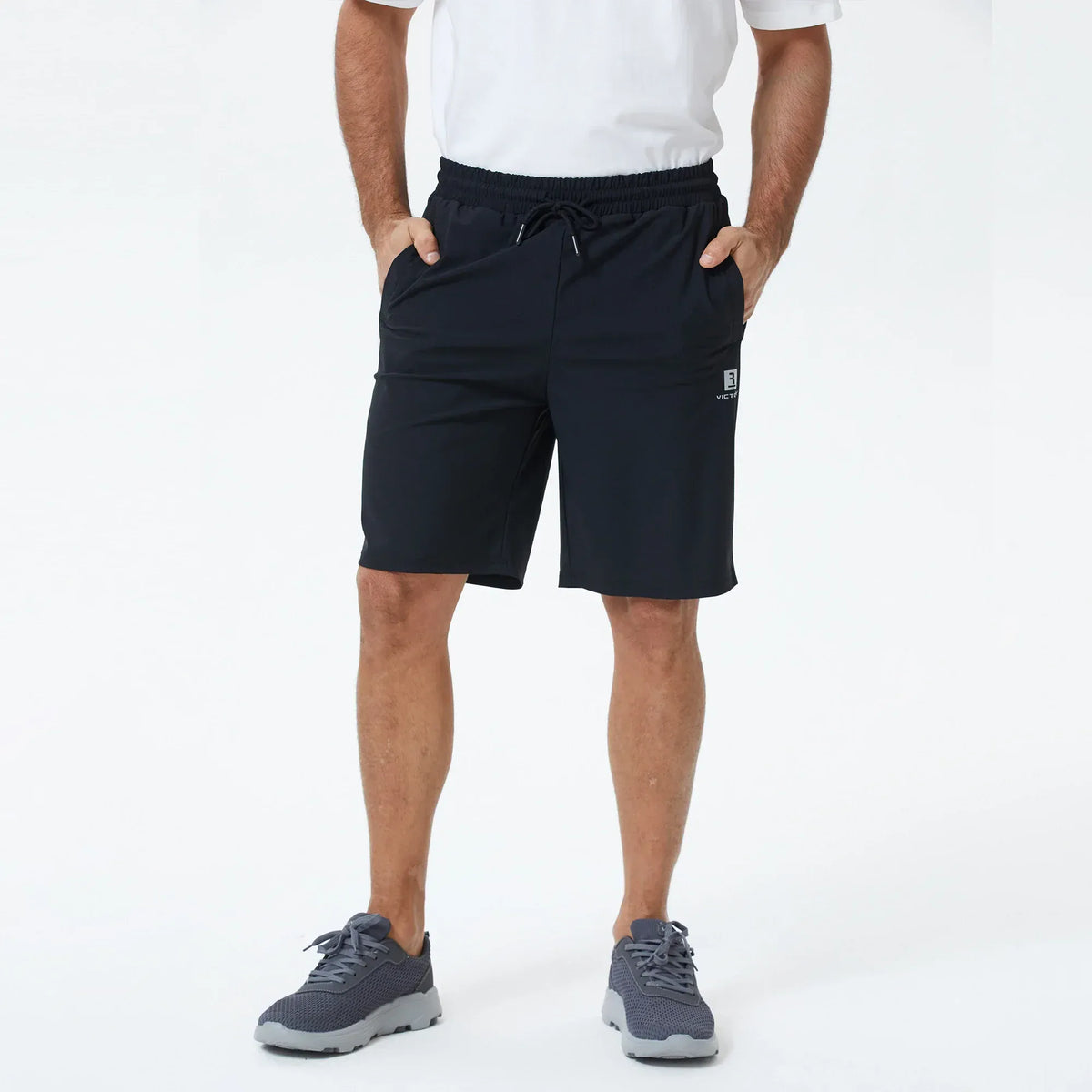 Black Printed Shorts for Men Image