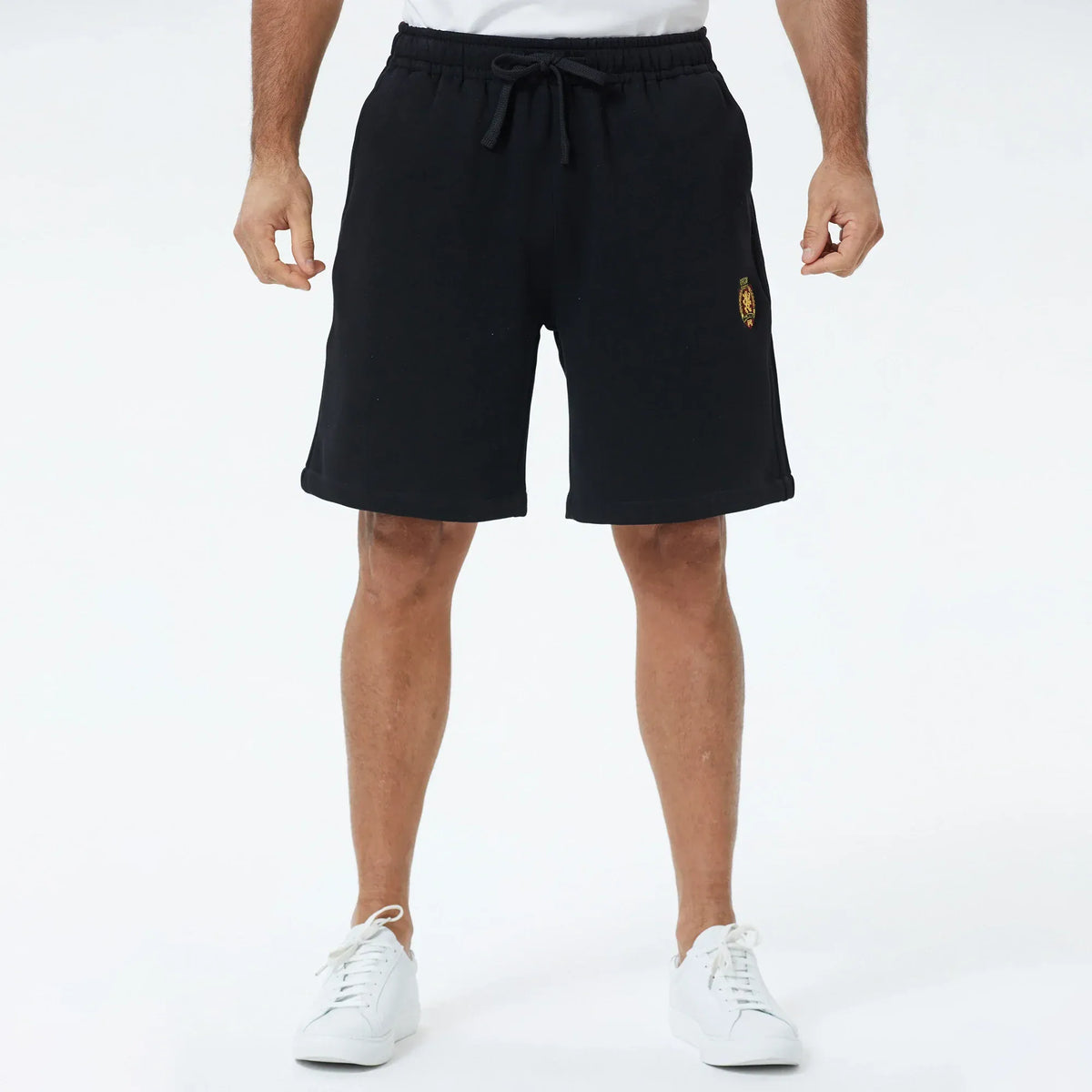 Black Embroidery Shorts for Men Image