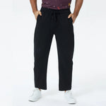Black Plain Pants for Men Image