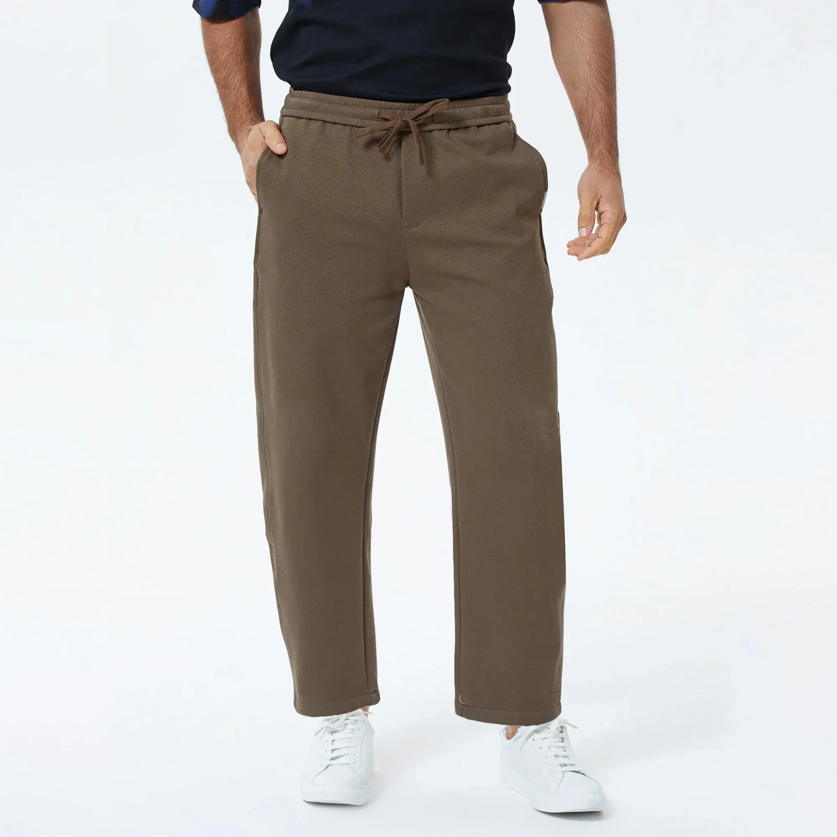 Brown Plain Pants for Men Image