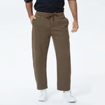 Brown Plain Pants for Men Image