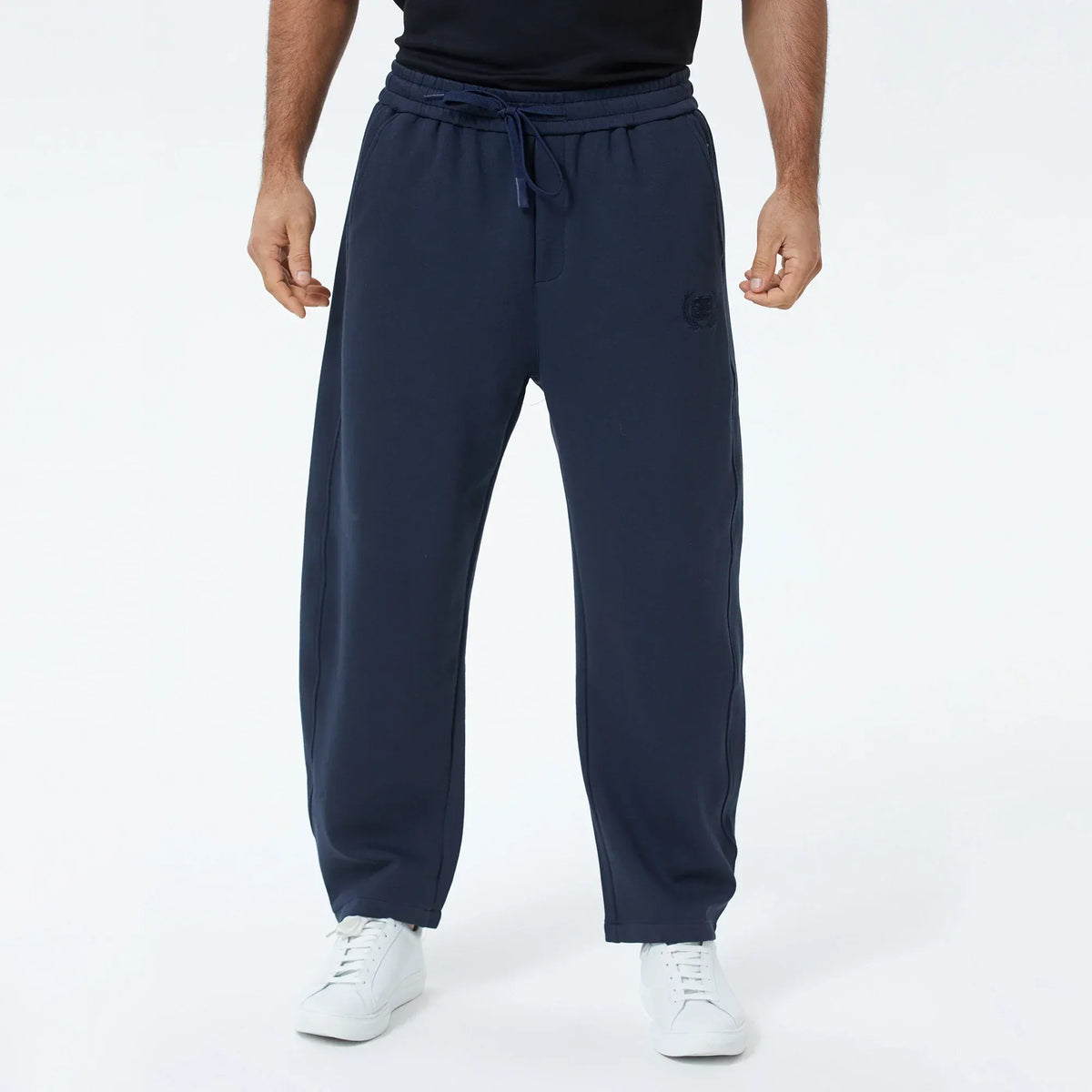 Navy Embroidery Pants for Men Image
