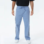 Light Blue Embroidery Pants for Men Image
