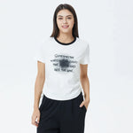 White Printed T.Shirt for Women Image