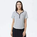 White Striped T.Shirt for Women Image