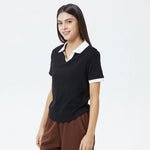 Color-Blocked Polo Shirt for Women Image