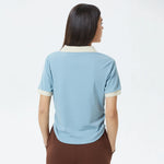 Color-Blocked Polo Shirt for Women Image