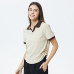 Color-Blocked Polo Shirt for Women Image