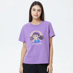 Purple Printed T.Shirt for Women Image