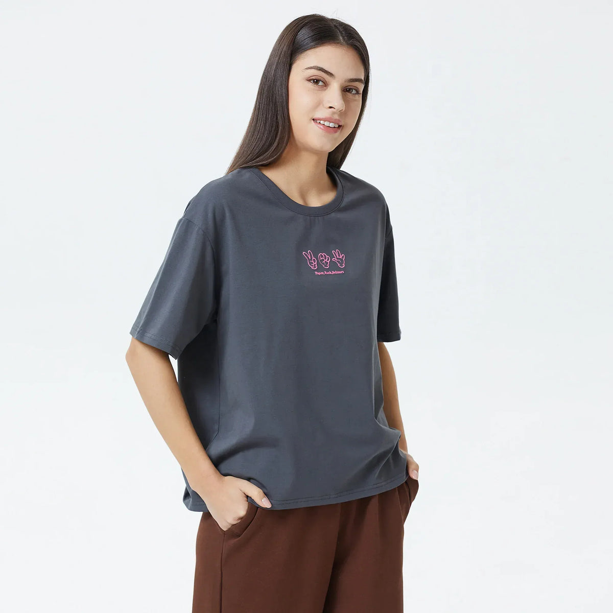 Embroidery Printed T.Shirt for Women Image