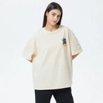 Khaki Embroidery Printed T.Shirt for Women Image