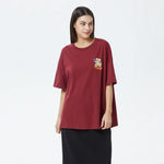 Red Embroidery Printed T.Shirt for Women Image