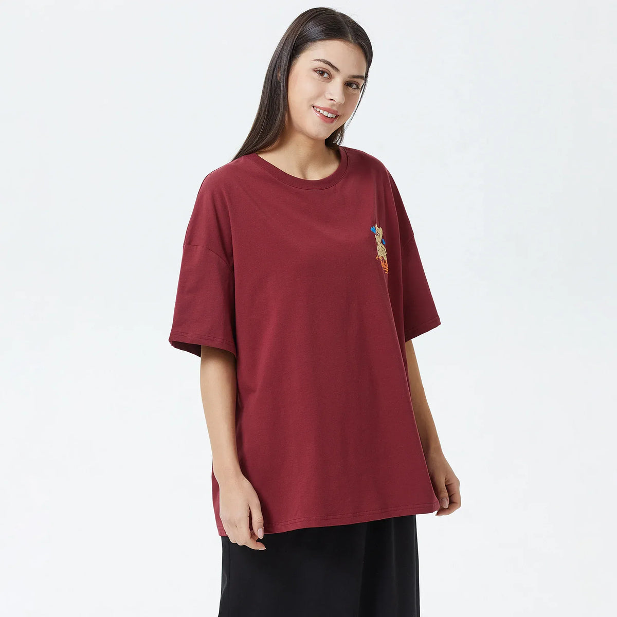 Embroidery Printed T.Shirt for Women Image