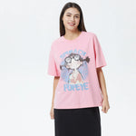 Pink Embroidery Printed T.Shirt for Women Image