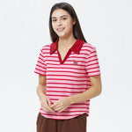 Striped Polo Shirt for Women Image
