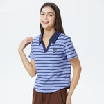 Striped Polo Shirt for Women Image