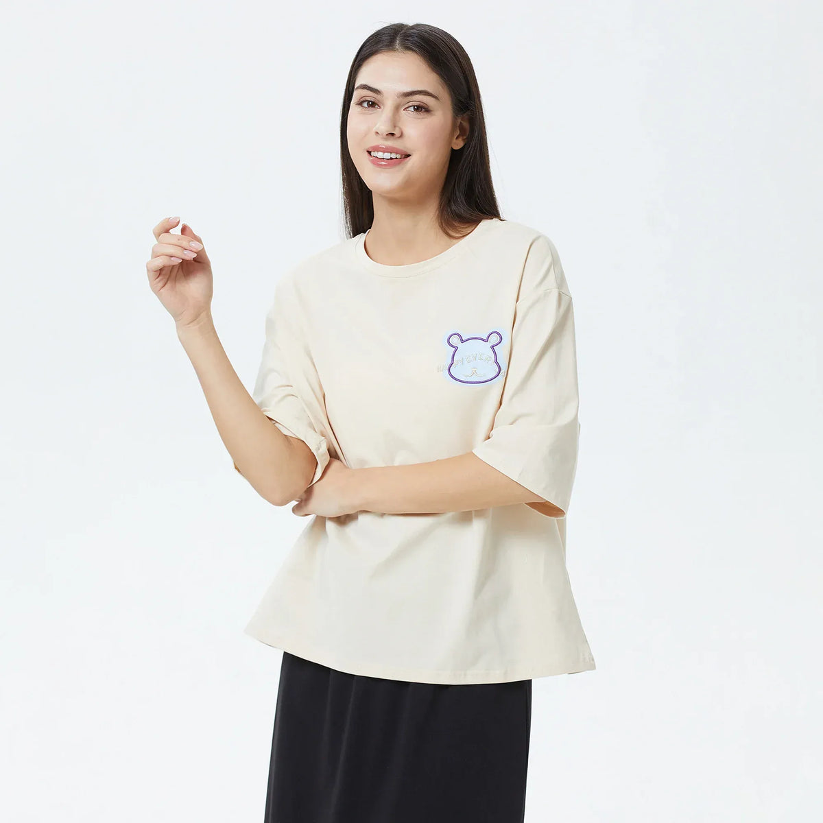 Embroidery Printed T.Shirt for Women Image