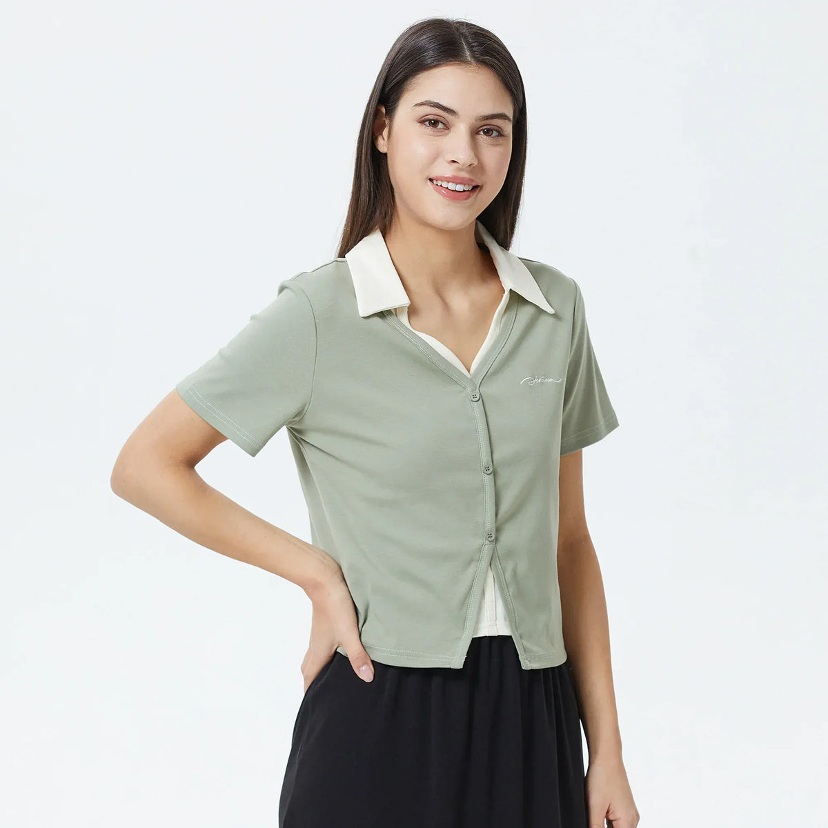 Embroidery Polo Shirt for Women Image