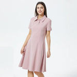 Pink Plain Dress for Women Image