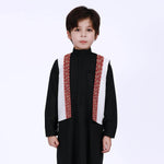 White Embroidery Waistcoat For Boys Image