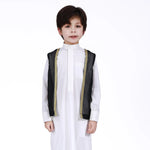 Black Embroidery Waistcoat For Boys Image