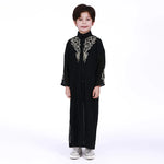 Black Embroidery Jacket For Boys Image